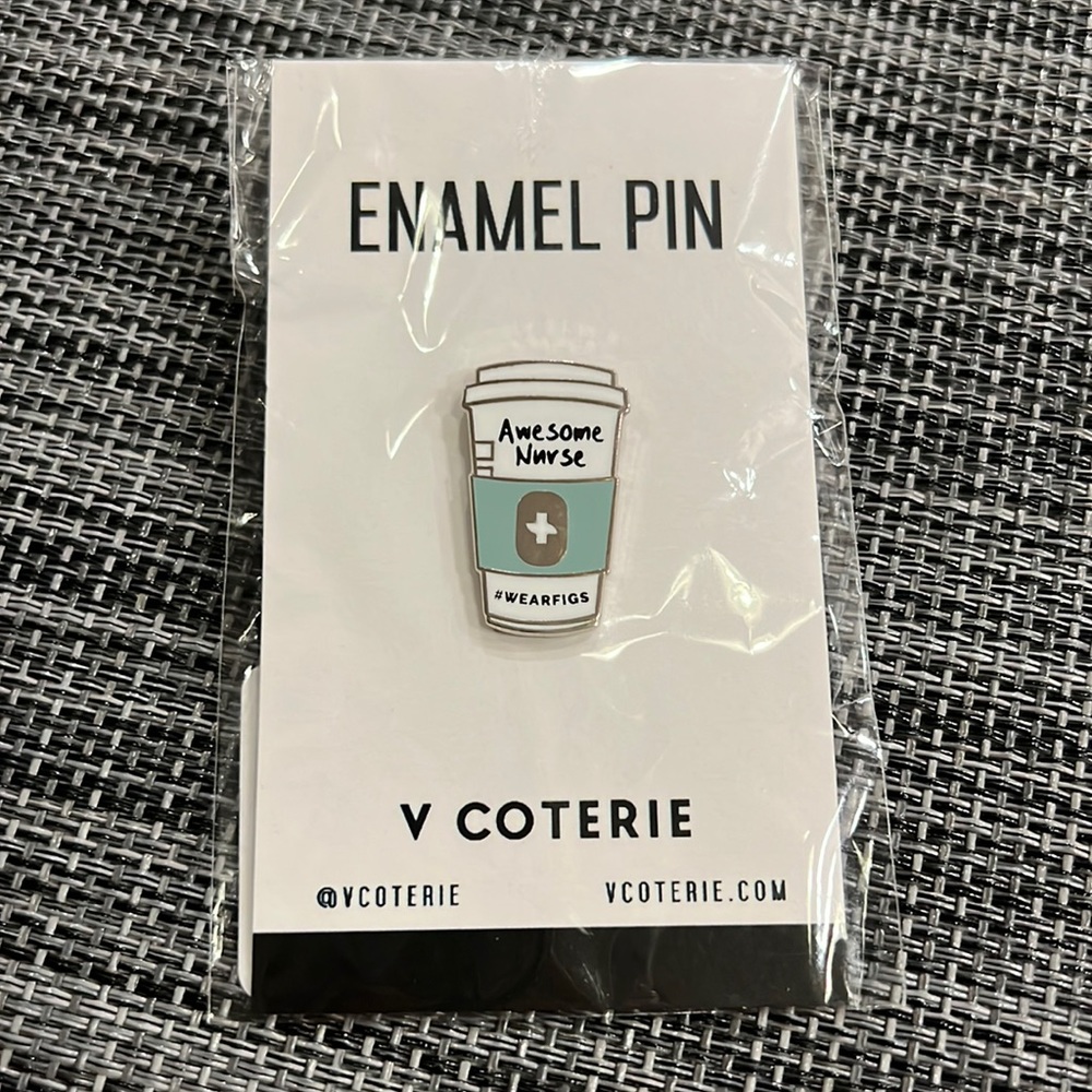 Figs “Awesome Nurse” enamel pin